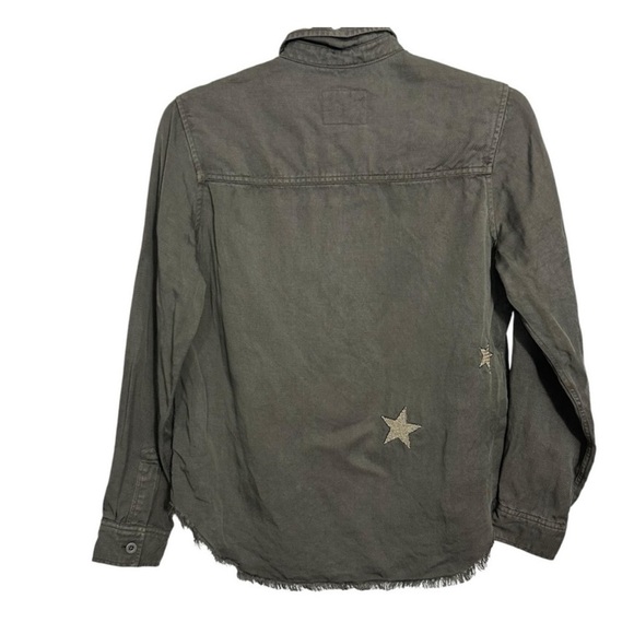 Rails Loren Khaki Star Embroidered Linen Shirt - Picture 3 of 8